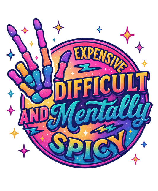 Difficult | UV DTF Decal | Waterproof, Permanent Transfer