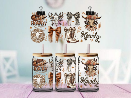 Western Boho Collection | UV DTF Wrap for Cups | Ready to Apply Permanent