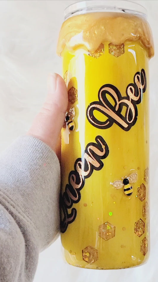 Honeybee 3D Epoxy Peekaboo Tumbler | 20oz Insulated Stainless Steel Bee Cup