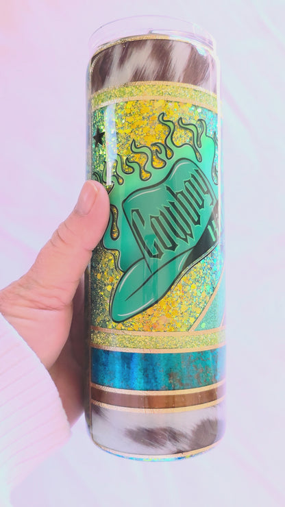Western Cowboy Killer 20oz Tumbler | Glitter Epoxy Stainless Steel Cup