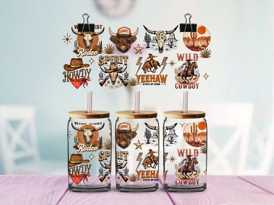 Western Collection | UV DTF Wrap for Cups | Ready to Apply Permanent